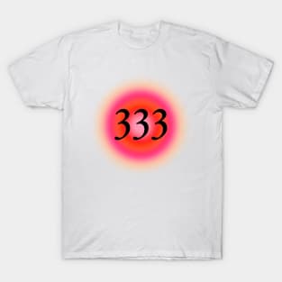 333 Angel Numbers Support Glowing Aura T-Shirt